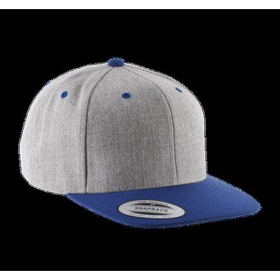 Gorra Modelo clásico visera plana Heather Grey / Royal Blue