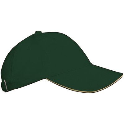 Gorra niños de sarga Forest Green / Beige