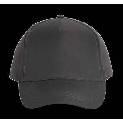 Gorra de poliéster 5 paneles cierre velcro DARK GREY