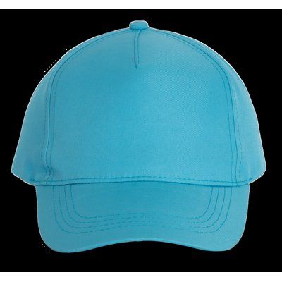 Gorra de poliéster 5 paneles cierre velcro Surf Blue