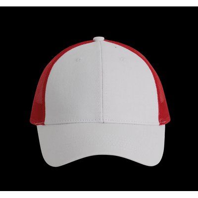 Gorra con rejilla y ajuste plástico White / Red