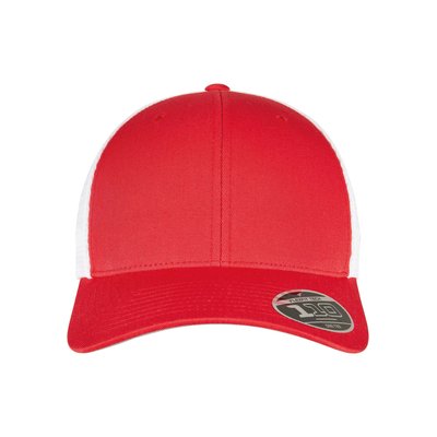 Gorra de rejilla bicolor ajustable Rojo