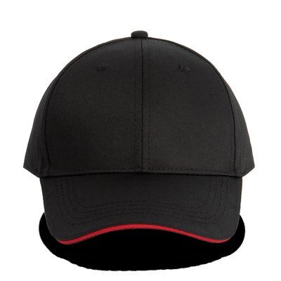 Gorra sandwich 6 paneles Black / Red