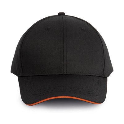 Gorra sandwich 6 paneles Negro