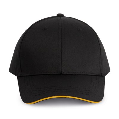 Gorra sandwich 6 paneles Negro