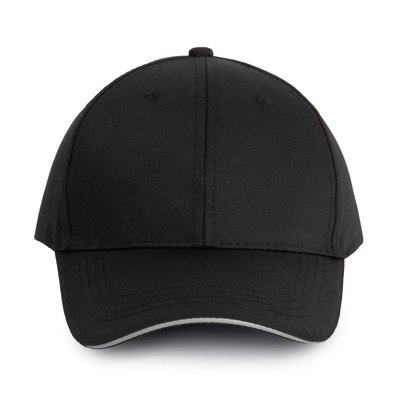 Gorra sandwich 6 paneles Negro