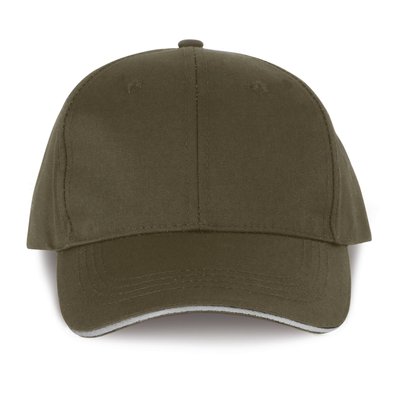 Gorra sandwich 6 paneles Verde