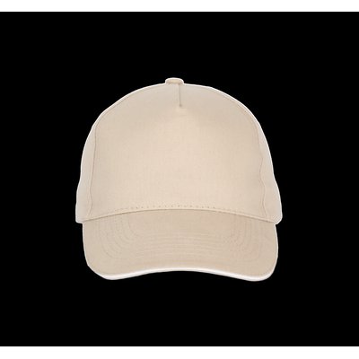 Gorra con sandwich contrastado Beige / White