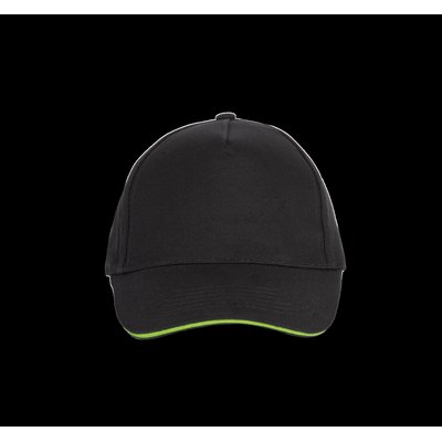 Gorra con sandwich contrastado Black / Lime