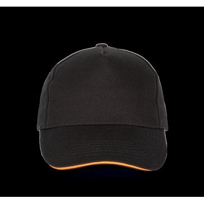 Gorra con sandwich contrastado Black / Orange