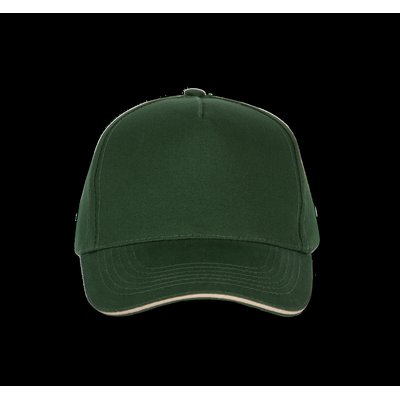 Gorra con sandwich contrastado Forest Green / Beige