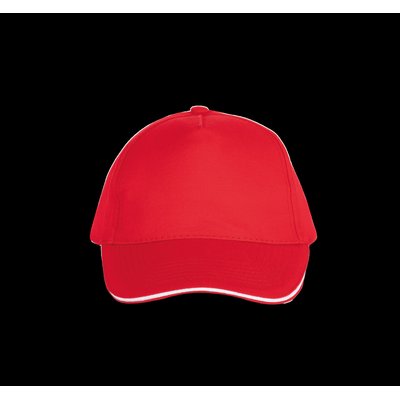 Gorra con sandwich contrastado Rojo