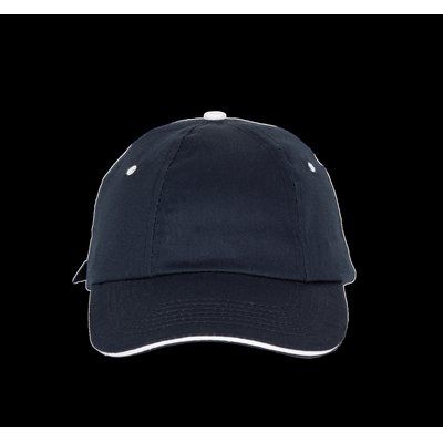 Gorra sarga de algodón Navy / White