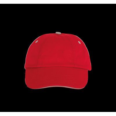 Gorra sarga de algodón Red / Grey