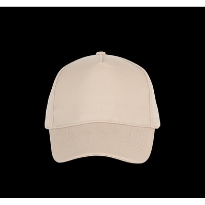 Gorra sarga visera precurvada Beige