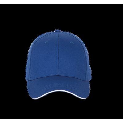 Gorra sencilla de algodón Royal Blue / White