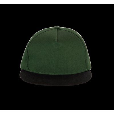 Gorra snapback de algodón Forest Green / Black