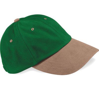 Gorra de Tejido grueso Forest Green / Taupe