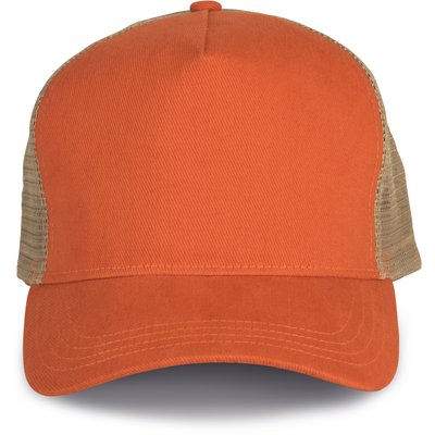 Gorra trucker algodón grueso Naranja