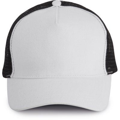 Gorra trucker algodón grueso White / Black