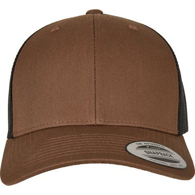 Gorra trucker retro bicolor Coyote Brown / Black