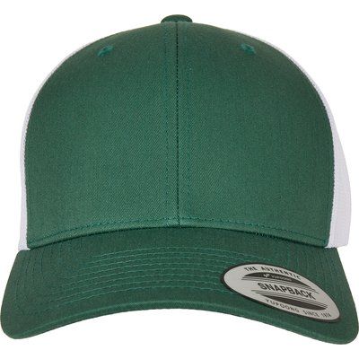 Gorra trucker retro bicolor Evergreen / White