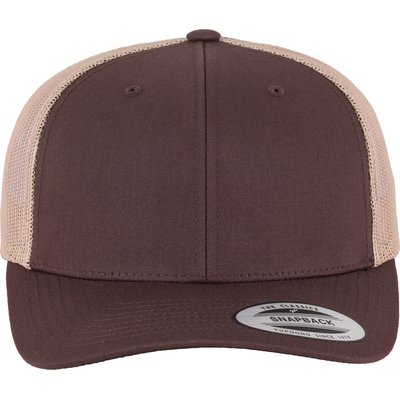 Gorra trucker retro bicolor Marrón