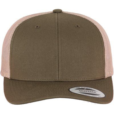 Gorra trucker retro bicolor Mossgreen / Khaki