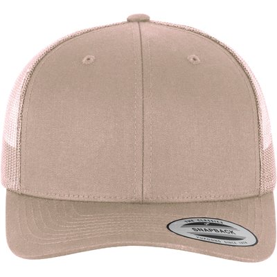 Gorra trucker retro con rejilla Beige