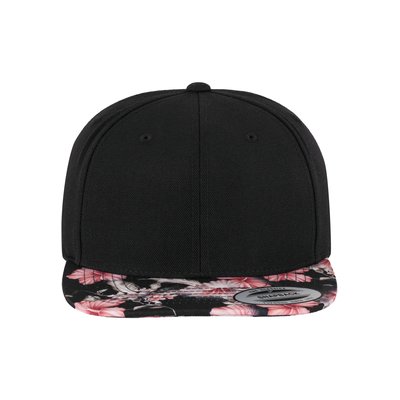 Gorra visera floral Rojo