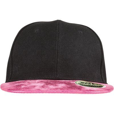 Gorra con Visera Plana y Ojales Black / Pink