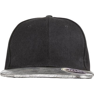 Gorra con Visera Plana y Ojales Black / Silver