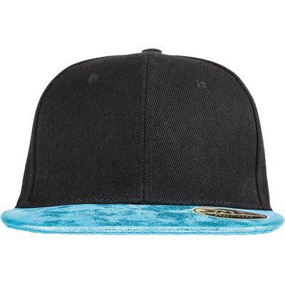 Gorra con Visera Plana y Ojales BLACK / TURQUOISE