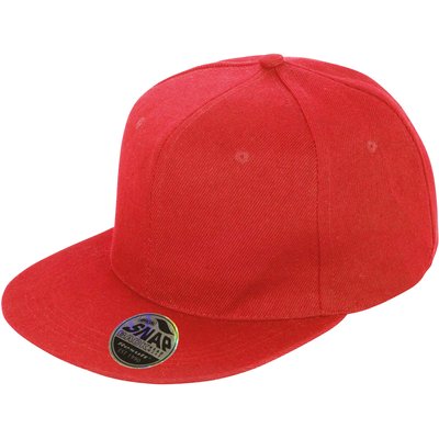 Gorra con visera plana Rojo