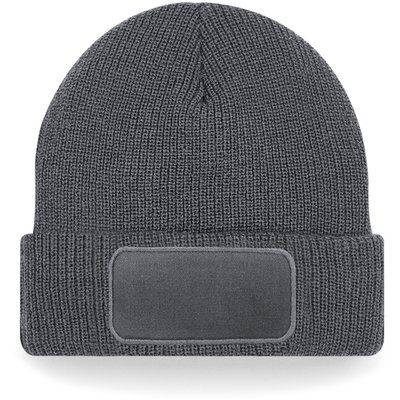 Gorro acrílico con parche Graphite Grey