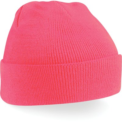 Gorro borde vuelto Fluorescent Pink