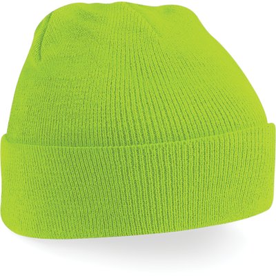 Gorro borde vuelto Lime Green