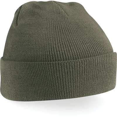 Gorro borde vuelto Olive Green