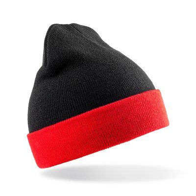 Gorro clásico reciclado quick dry Black / Red