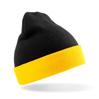 Gorro clásico reciclado quick dry Black / Yellow