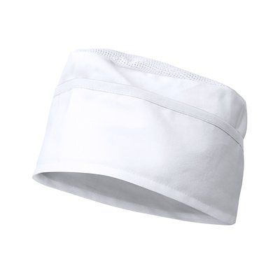 Gorro de Cocina Ajustable Bicolor Blanco