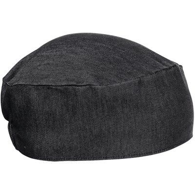 Gorro de cocinero anti arrugas Black Denim