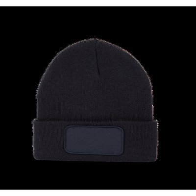 Gorro dobladillo con Parche Azul