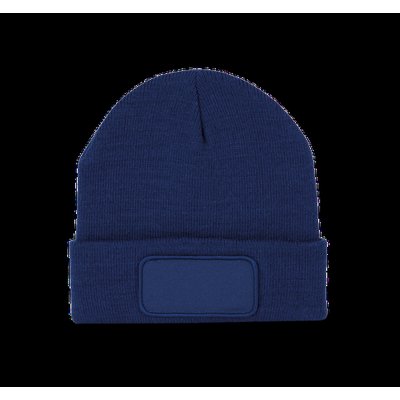 Gorro dobladillo con Parche Azul