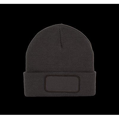 Gorro dobladillo con Parche DARK GREY