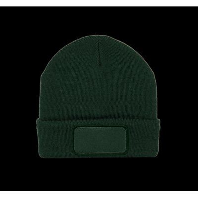 Gorro dobladillo con Parche Forest Green