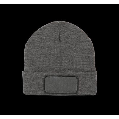 Gorro dobladillo con Parche Grey Heather