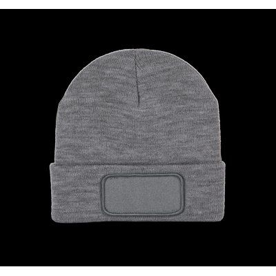 Gorro dobladillo con Parche Oxford Grey