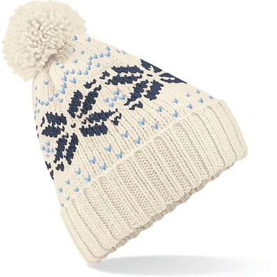 Gorro de estrellas con pompón Blanco