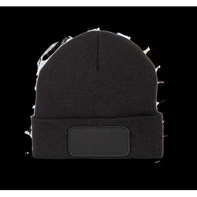 Gorro con forro polar y parche Black